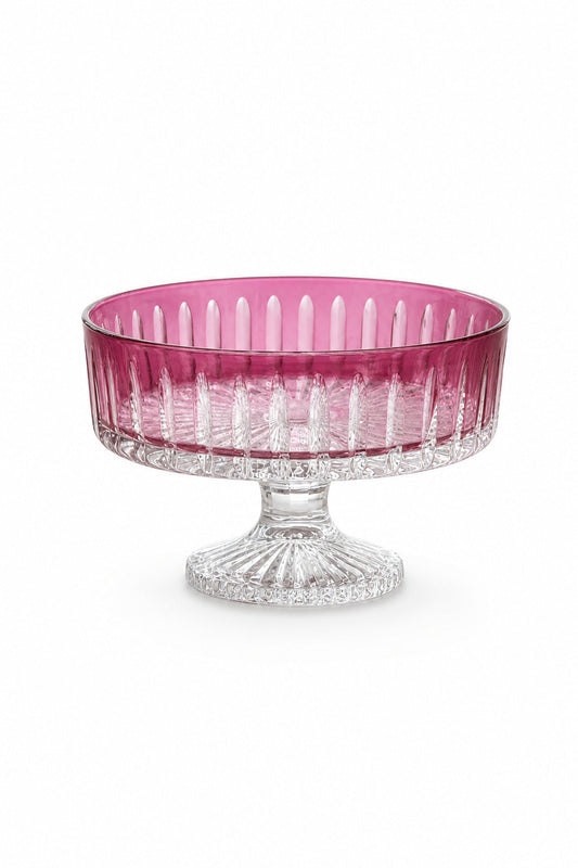 Kesme Kristal Meyvelik 25 cm - Dekoratif Sofra Sunum Kasesi, 1 Adet