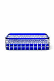 Kesme Kristal Baton Sunum Kasesi 12x24 cm - Cleopatra Desen Dekoratif Sofra Kasesi, 1 Adet