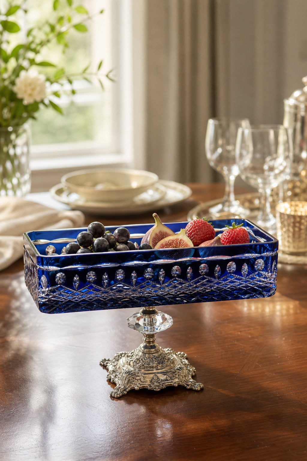 Kristal Baton Sunum Kasesi - Royal Desenli Dekoratif Sofra Kasesi, 1 Adet