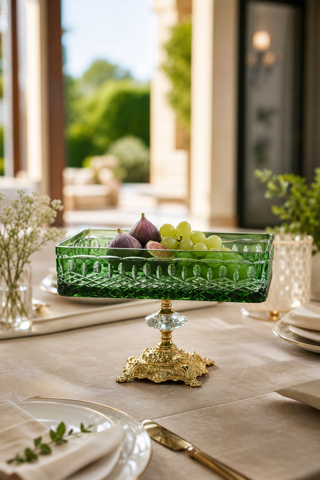 Kristal Baton Sunum Kasesi - Royal Desenli Dekoratif Sofra Kasesi, 1 Adet