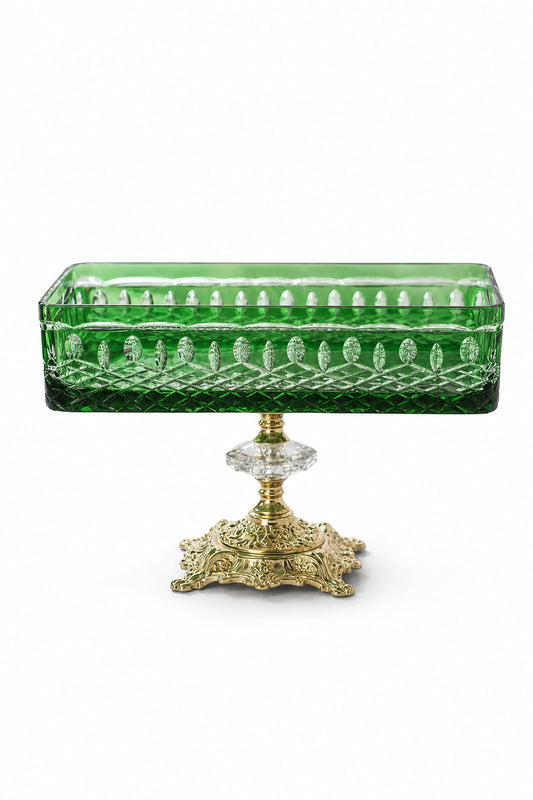 Kristal Baton Sunum Kasesi - Royal Desenli Dekoratif Sofra Kasesi, 1 Adet