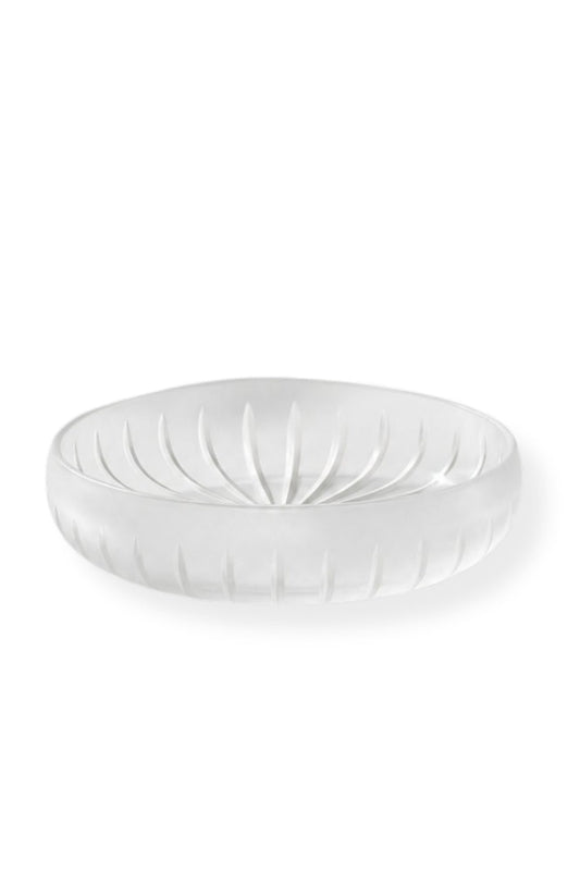Kesme Kristal Sunum Kasesi 28 cm - Vertical Desen Dekoratif Sofra Kasesi, 1 Adet