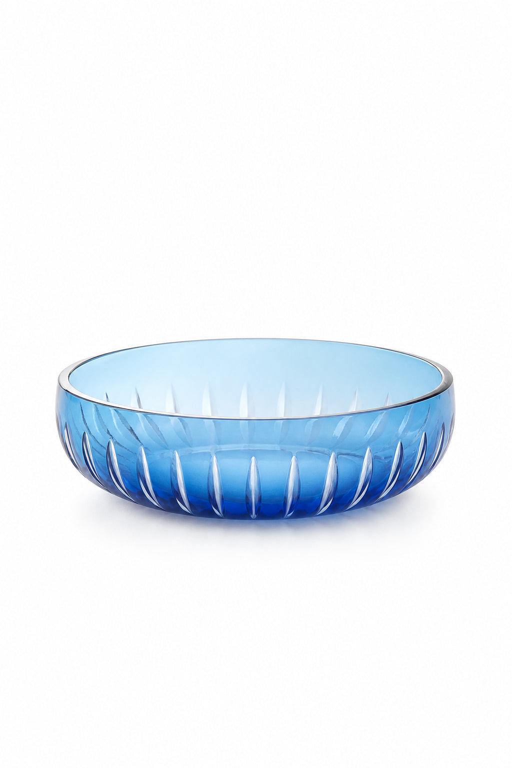 Kesme Kristal Sunum Kasesi 28 cm - Vertical Desen Dekoratif Sofra Kasesi, 1 Adet