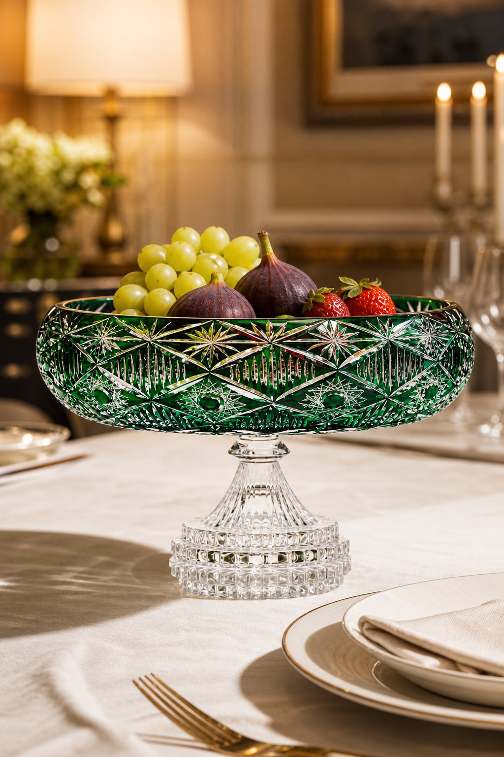 Kristal Sunumluk Kase 28 cm - Avangart Vizyon Dekoratif Sofra Kasesi, 1 Adet