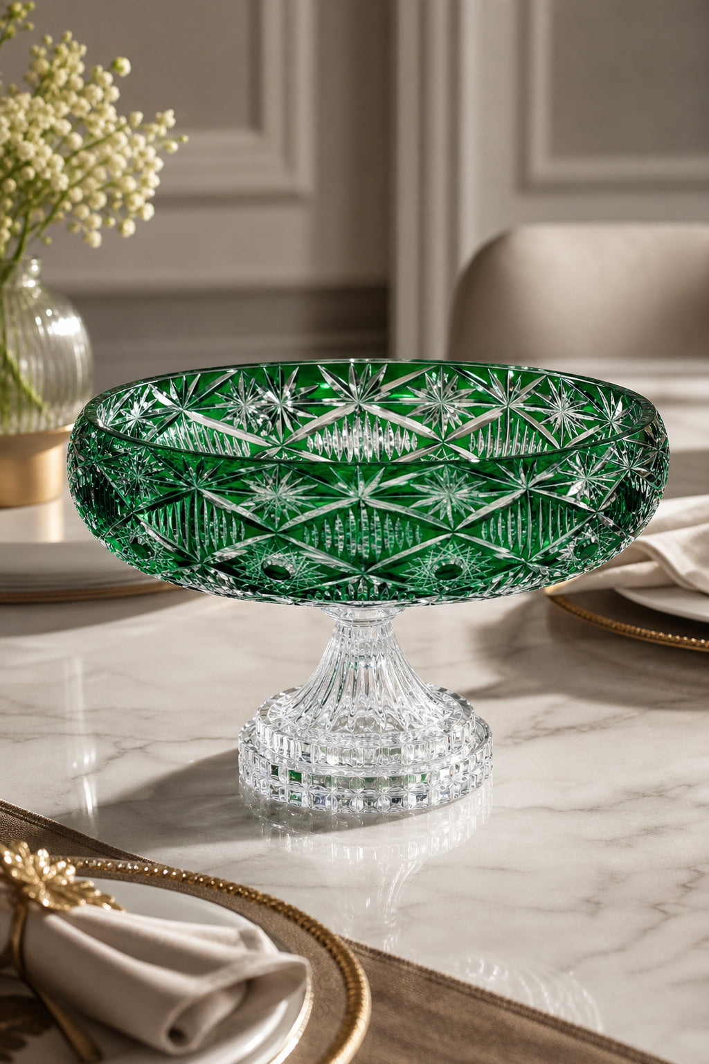Kristal Sunumluk Kase 28 cm - Avangart Vizyon Dekoratif Sofra Kasesi, 1 Adet
