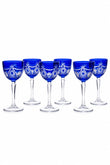 Kesme Kristal Kadeh 165 cc - Ay Yıldız Desenli, 6 Adet