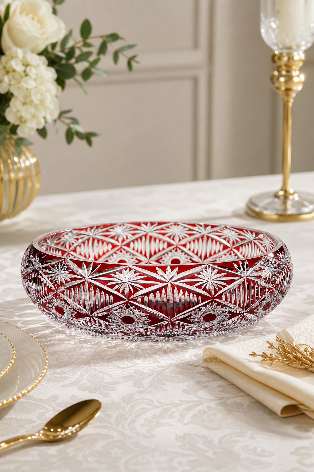 Kristal Sunumluk Kase 28 cm - Avangart Vizyon Dekoratif Sofra Kasesi, 1 Adet