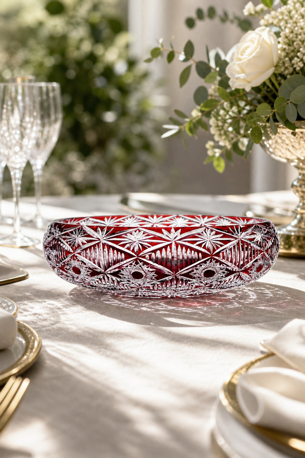 Kristal Sunumluk Kase 28 cm - Avangart Vizyon Dekoratif Sofra Kasesi, 1 Adet