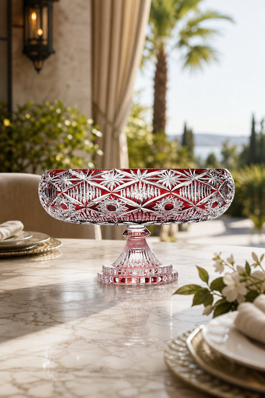Kristal Sunumluk Kase 28 cm - Avangart Vizyon Dekoratif Sofra Kasesi, 1 Adet