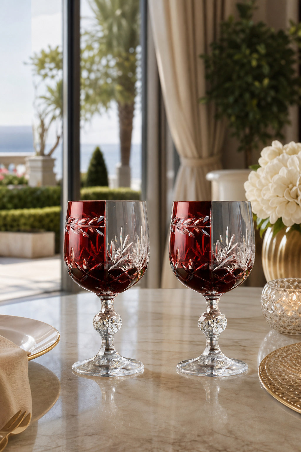 Bohemia Kristal Kadeh - Passion Model Çift Renk Kahve Yanı Bardağı, 2 Adet