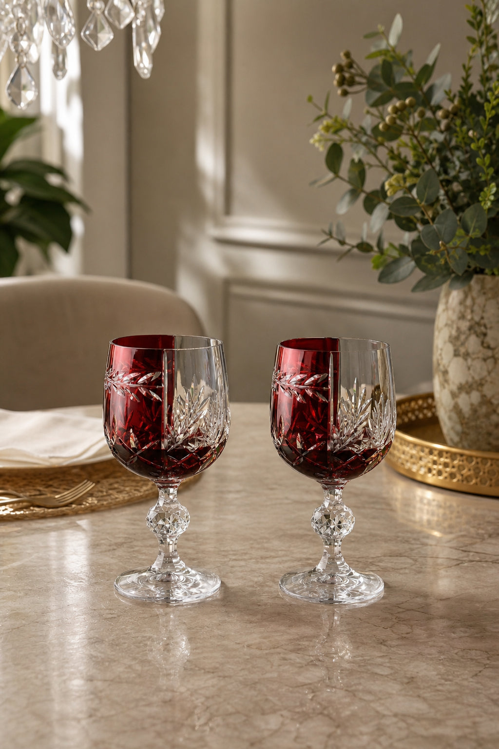 Bohemia Kristal Kadeh - Passion Model Çift Renk Kahve Yanı Bardağı, 2 Adet