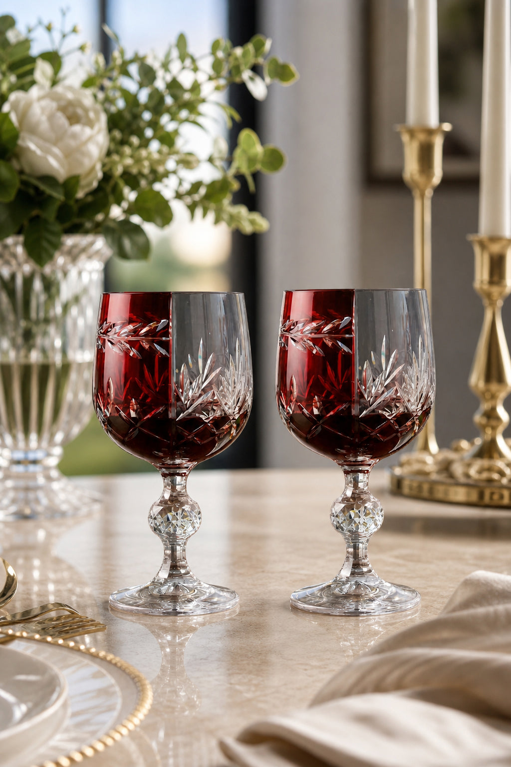 Bohemia Kristal Kadeh - Passion Model Çift Renk Kahve Yanı Bardağı, 2 Adet