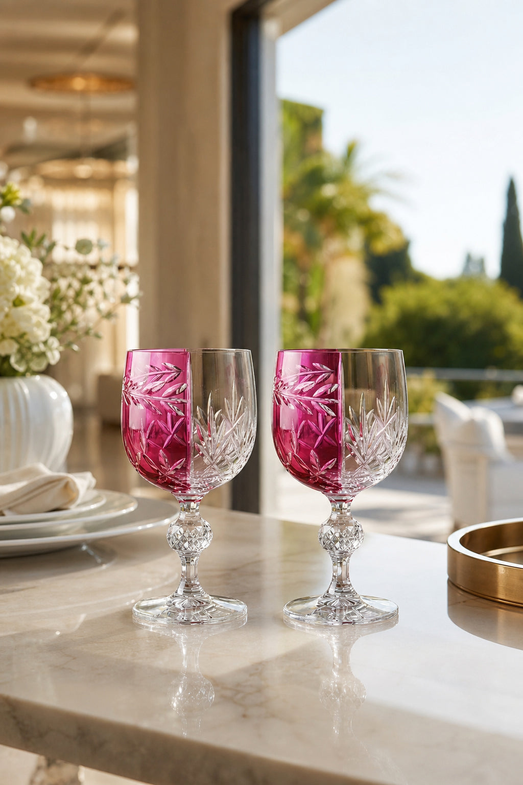 Bohemia Kristal Kadeh - Passion Model Çift Renk Kahve Yanı Bardağı, 2 Adet