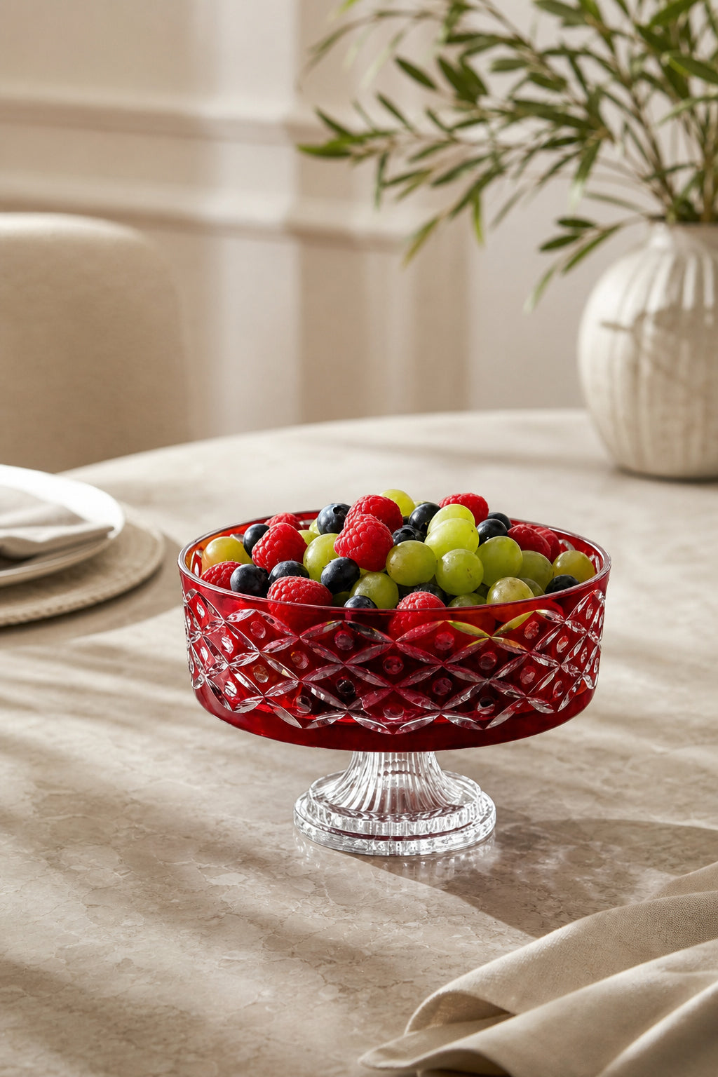 Kristal Meyvelik 25 cm - Valera Model Sunumluk, 1 Adet