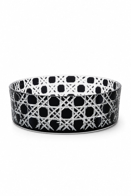 Kristal Meyvelik 25 cm - Petek Desen Sunumluk, 1 Adet