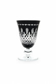 Renkli Kristal Ayaklı Su Bardağı 280 ml - Royal Desen Lüks Meşrubat, 1 Adet