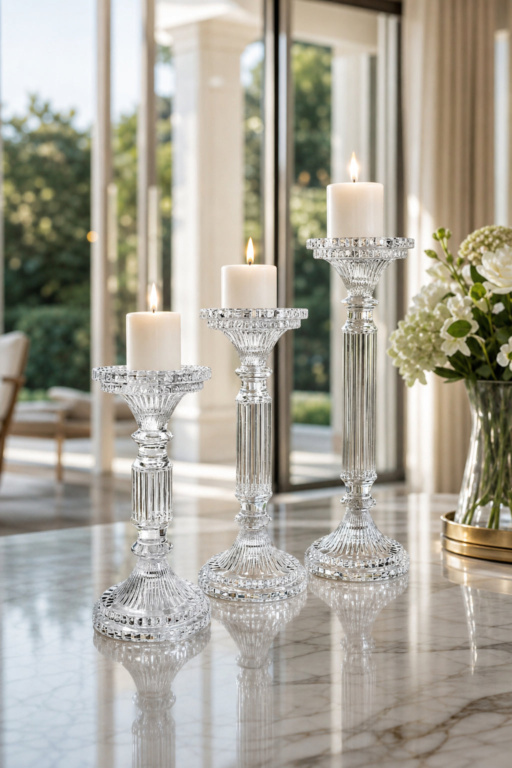 Kristal Mumluk - Dekoratif, 3 Adet