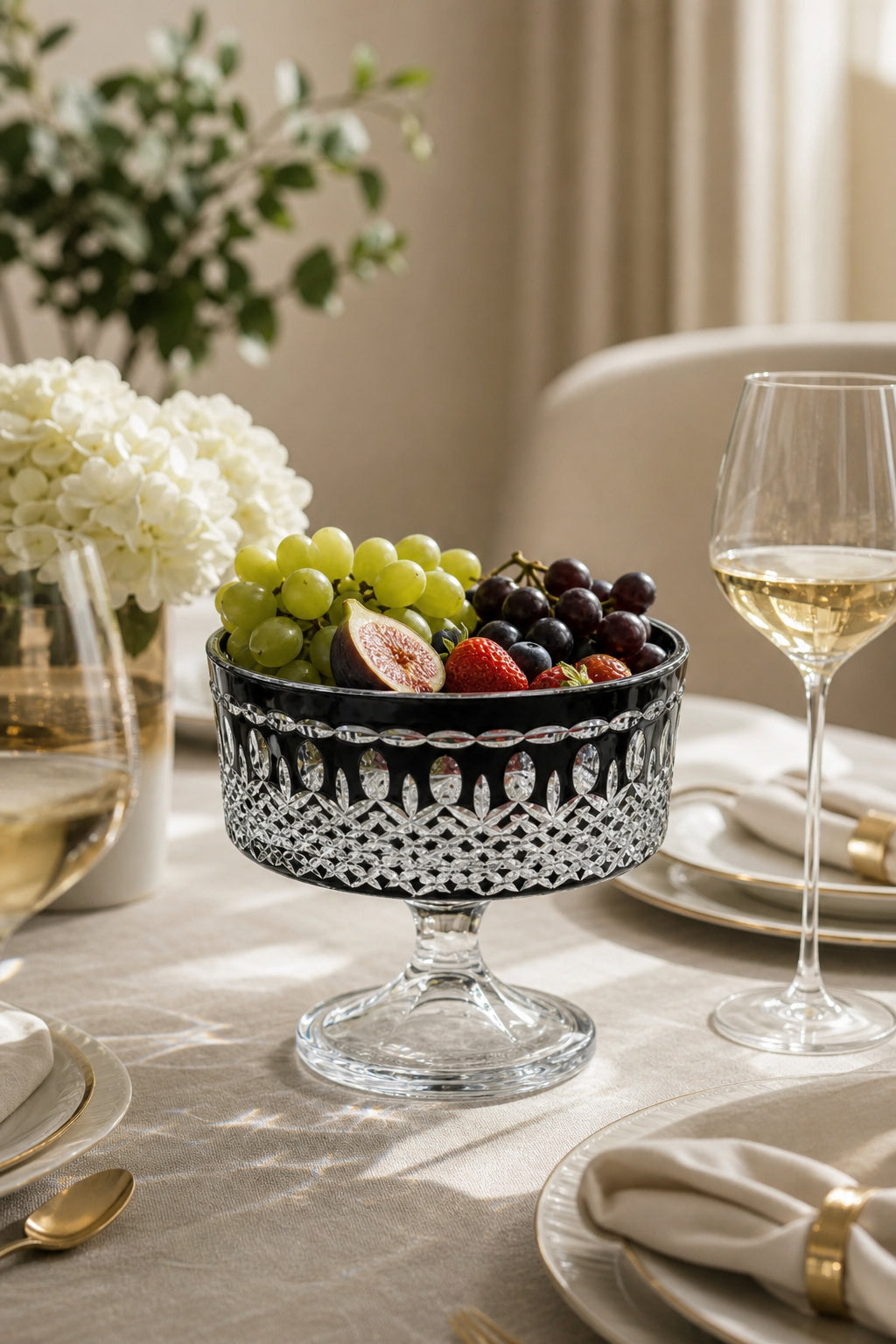 Kristal Ayaklı Meyvelik 19 cm - City Model Sunumluk, 1 Adet