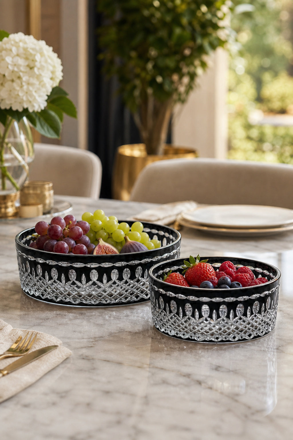 Kristal Meyvelik Seti 25-19 cm - City Model Sunumluk, 2 Adet