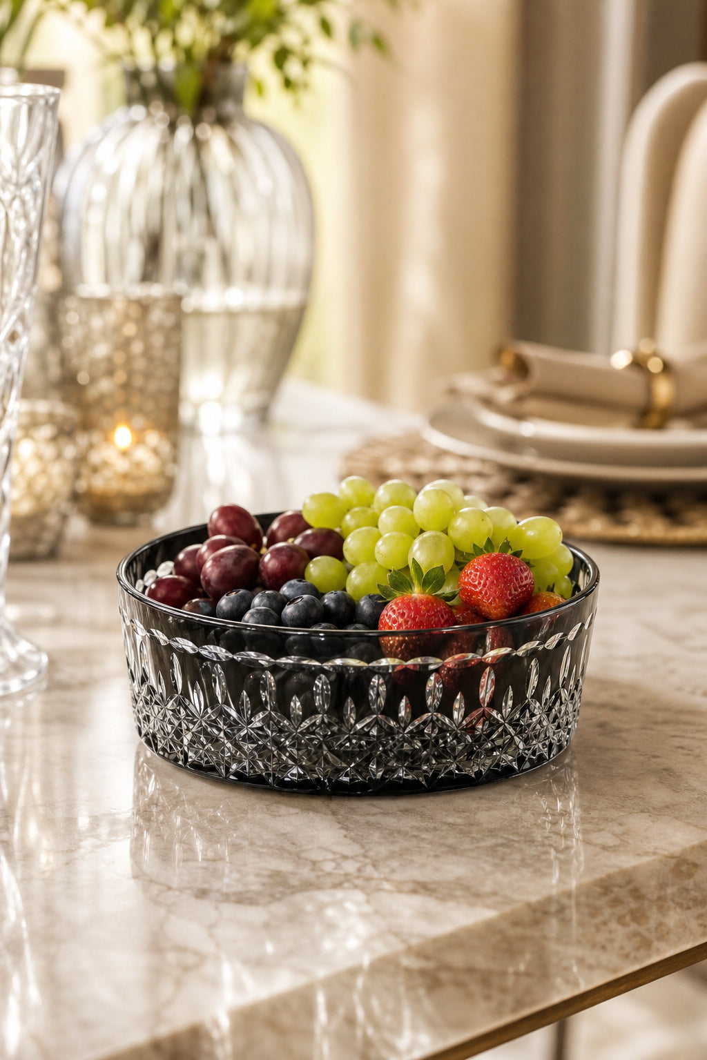 Kristal Meyvelik 25 cm - City Model Sunumluk, 1 Adet