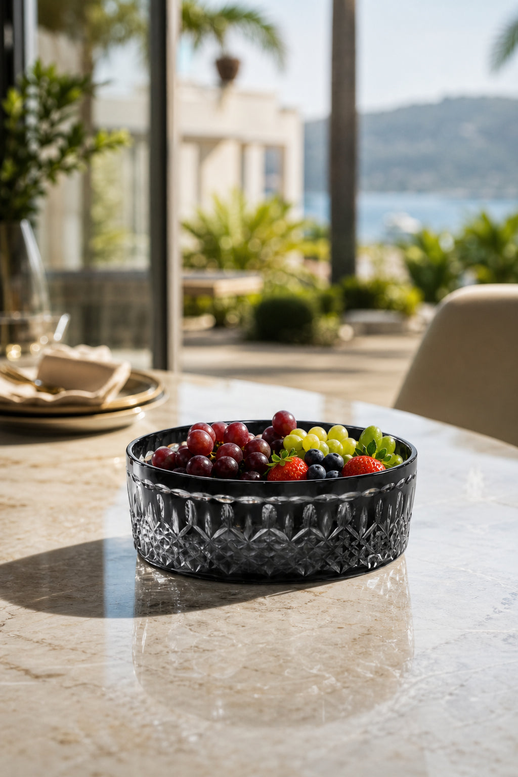 Kristal Meyvelik 25 cm - City Model Sunumluk, 1 Adet