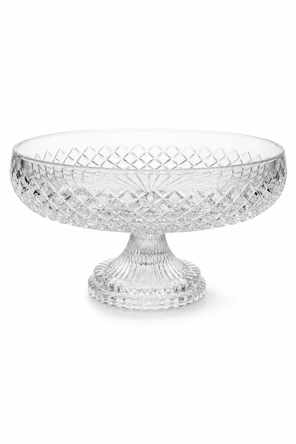 Kesme Kristal Ayaklı Meyvelik 28 cm - Karizma Model Lüks Sunumluk, 1 Adet