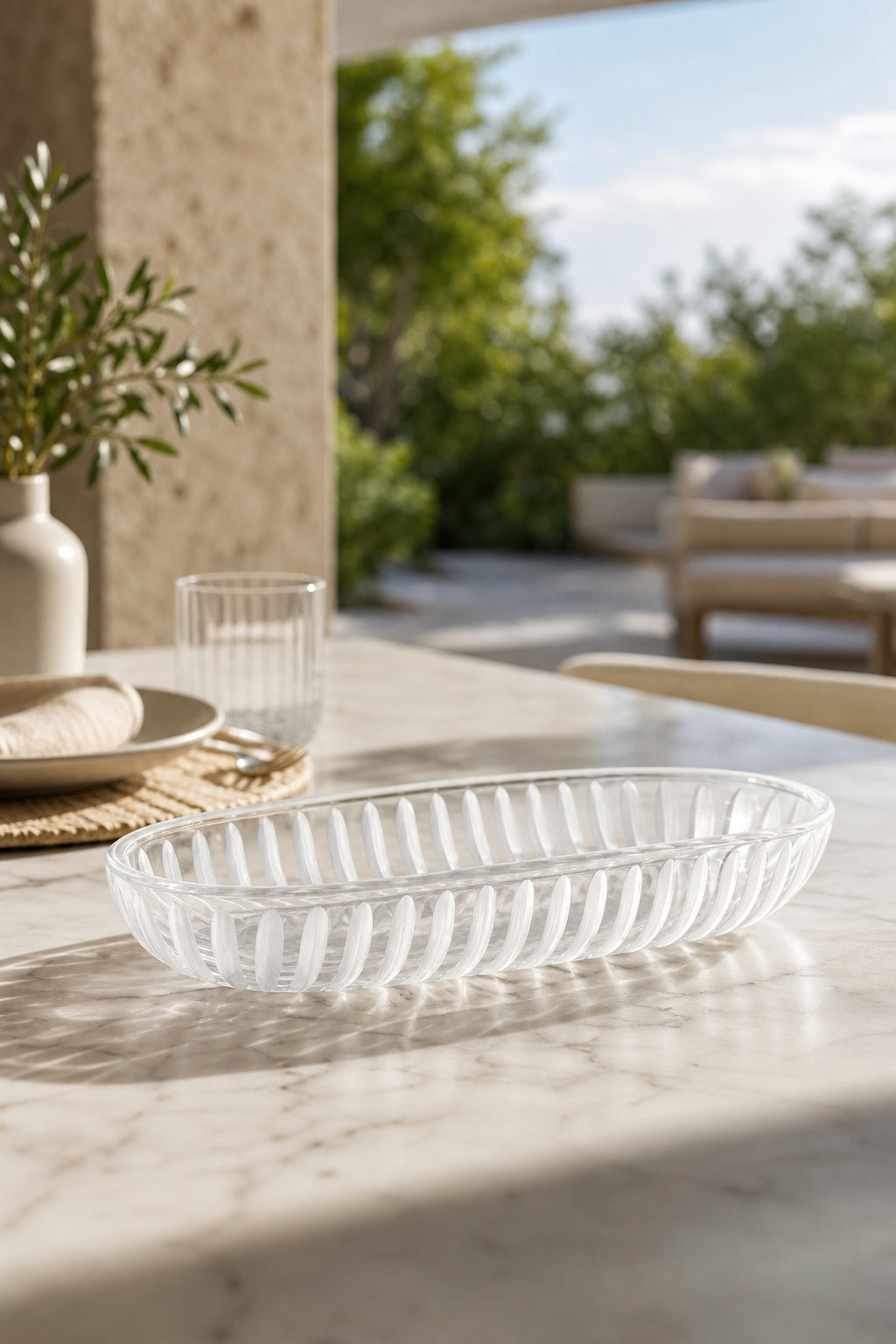 Kristal Kayık Sunumluk 40 cm - Lüks Dekoratif, 1 Adet