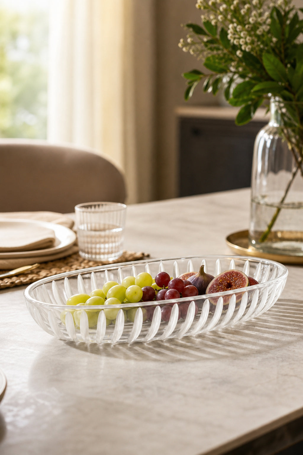 Kristal Kayık Sunumluk 40 cm - Lüks Dekoratif, 1 Adet