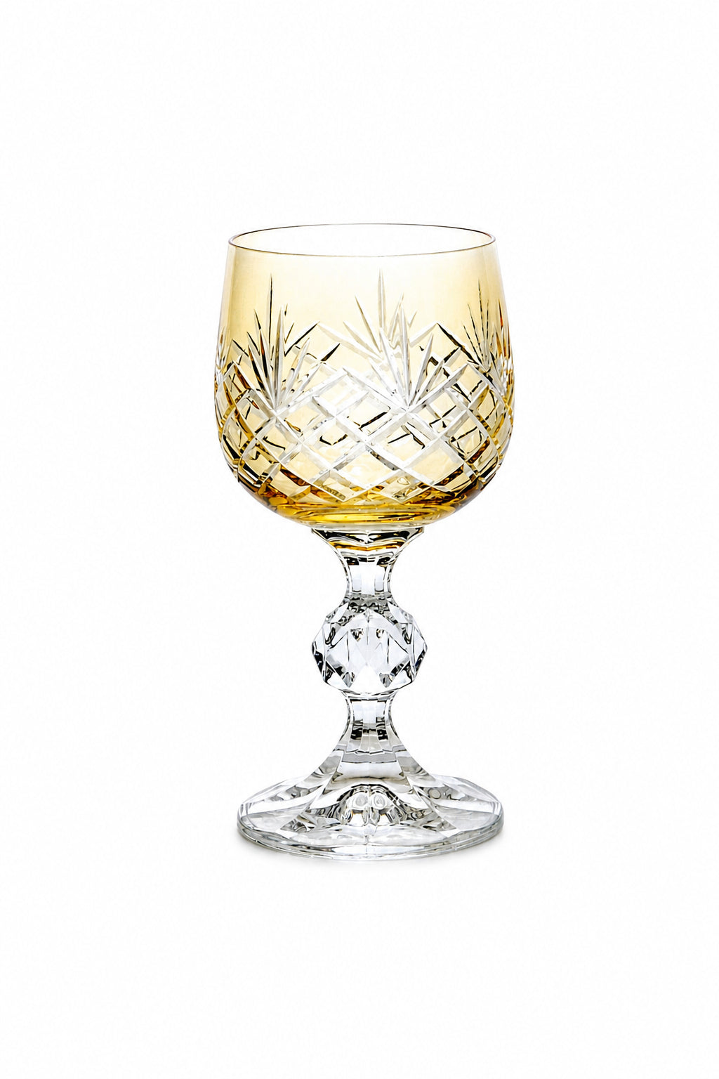 Bohemia Kristal Ayaklı Kahve Yanı Su Bardağı 150 ml - Püskül Desenli Lüks, 1 Adet