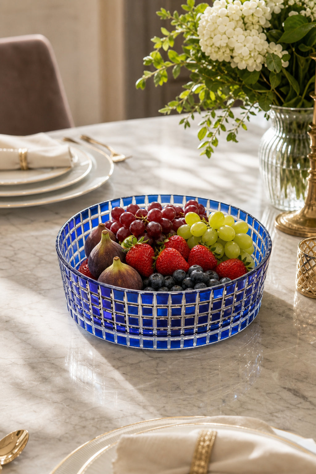 Kristal Meyvelik 25 cm - Aspendos Model Sunumluk Kase, 1 Adet