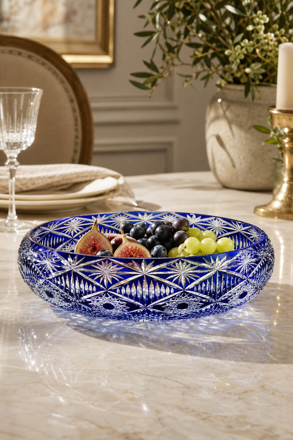 Kristal Sunumluk Kase 28 cm - Avangart Vizyon Dekoratif Sofra Kasesi, 1 Adet