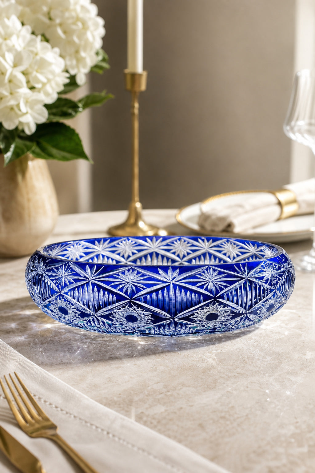 Kristal Sunumluk Kase 28 cm - Avangart Vizyon Dekoratif Sofra Kasesi, 1 Adet
