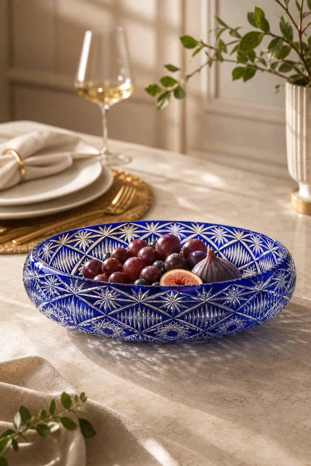 Kristal Sunumluk Kase 28 cm - Avangart Vizyon Dekoratif Sofra Kasesi, 1 Adet
