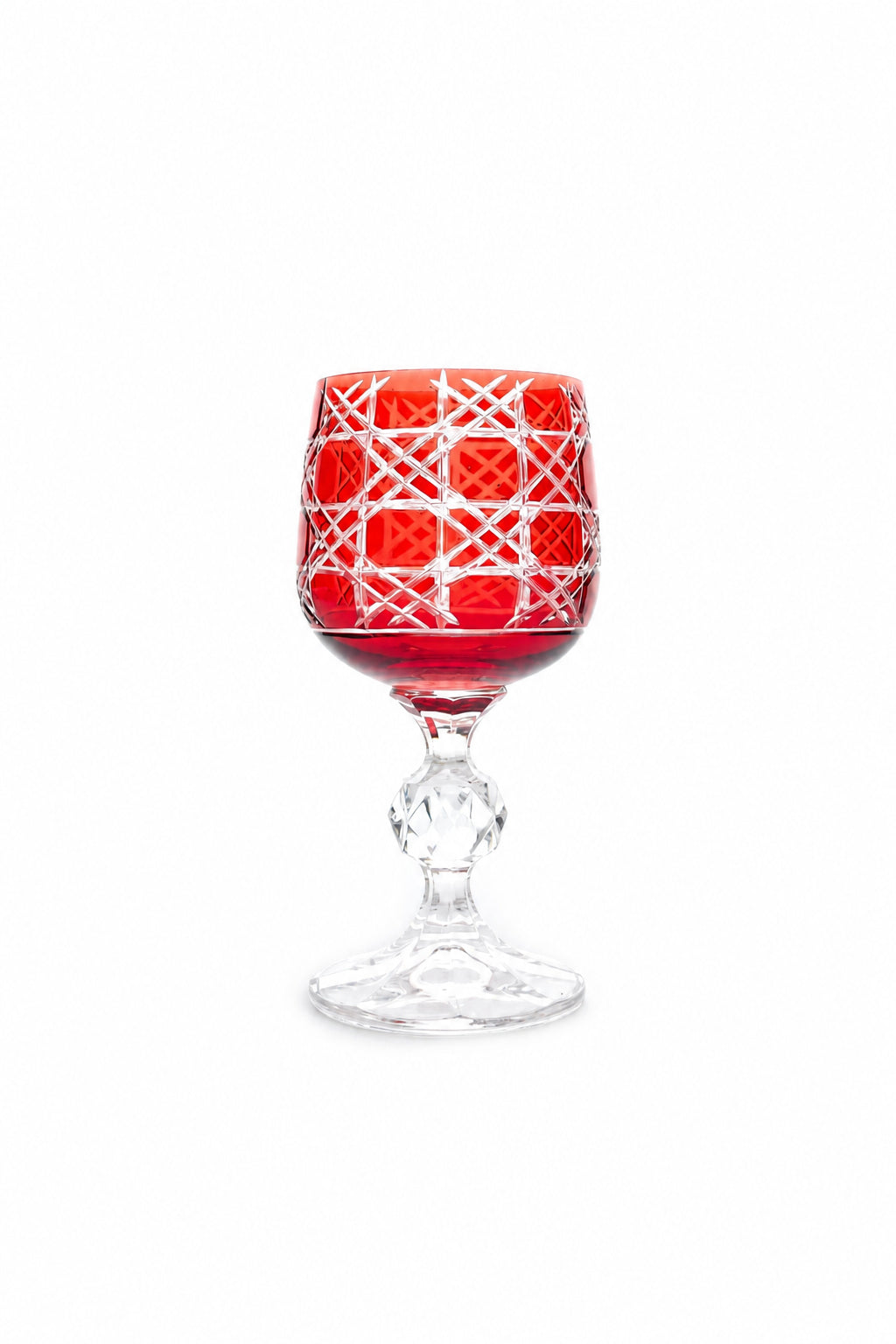 Bohemia Renkli Kristal Ayaklı Kadeh 150 cc - Kahve Yanı Su Bardağı, 1 Adet