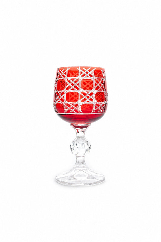 Bohemia Renkli Kristal Ayaklı Kadeh 150 cc - Kahve Yanı Su Bardağı, 1 Adet