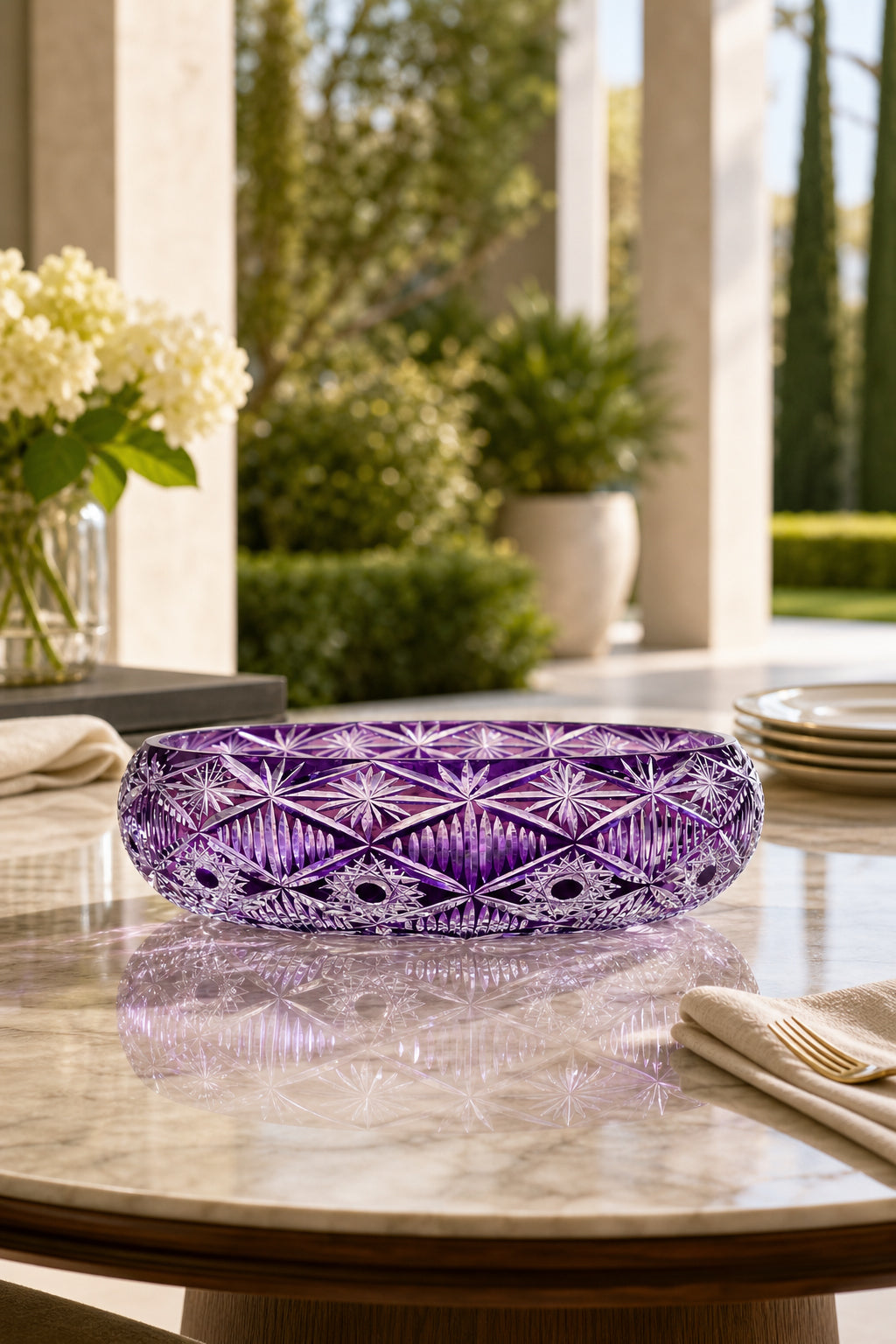 Kristal Sunumluk Kase 28 cm - Avangart Vizyon Dekoratif Sofra Kasesi, 1 Adet