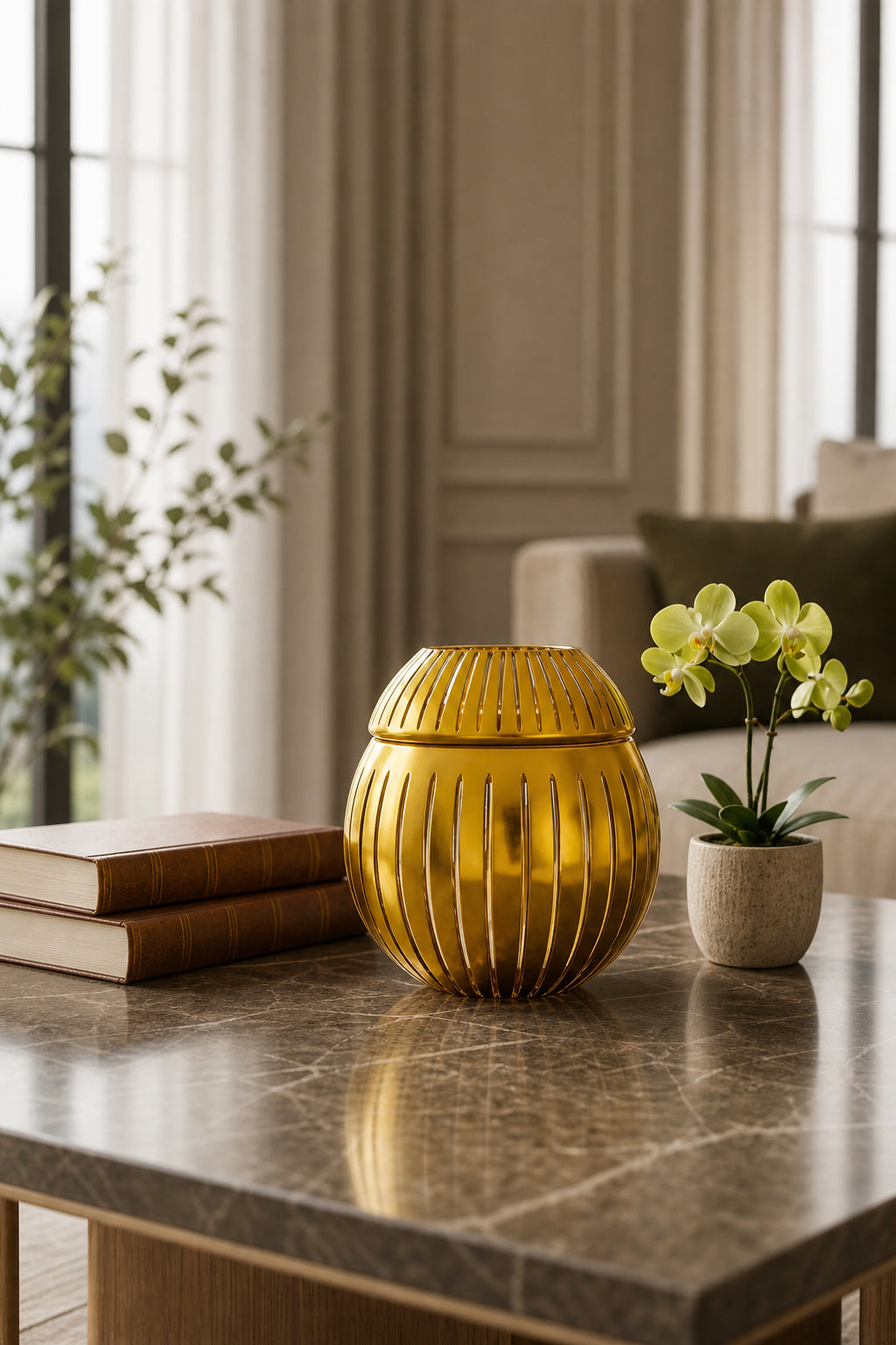 Kesme Kristal Kapaklı Peçetelik - Pearl Küre Desen Dekoratif Sunumluk, 1 Adet