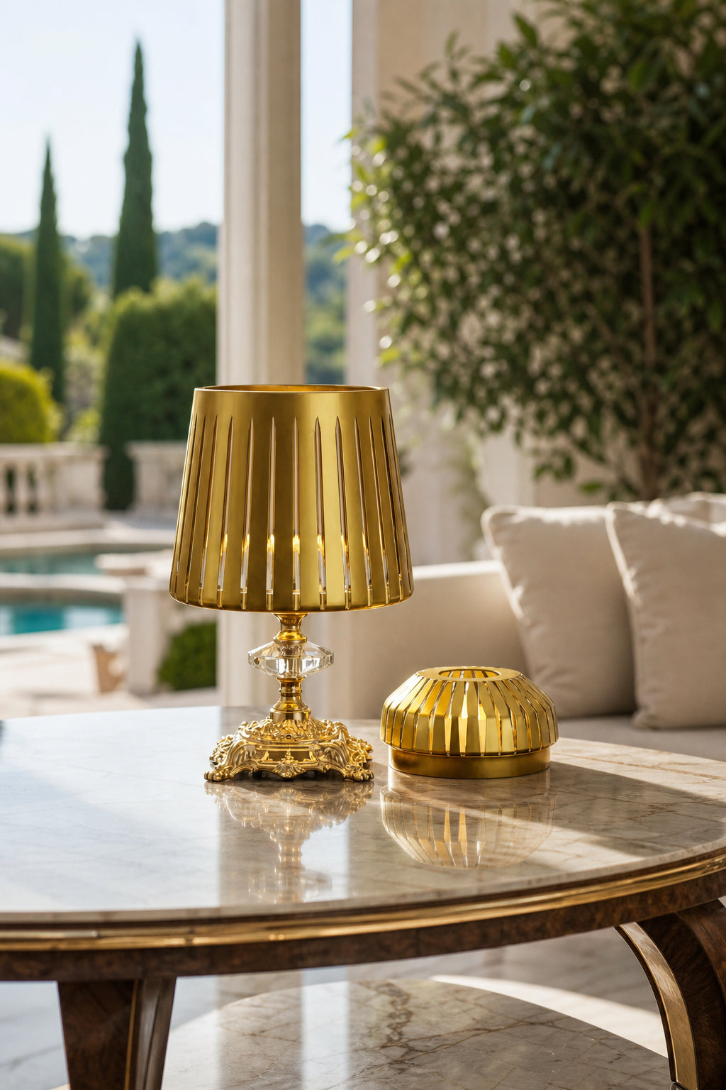 Kesme Kristal Ayaklı Kapaklı Peçetelik - Pearl Vertical Desen Sunumluk, 1 Adet
