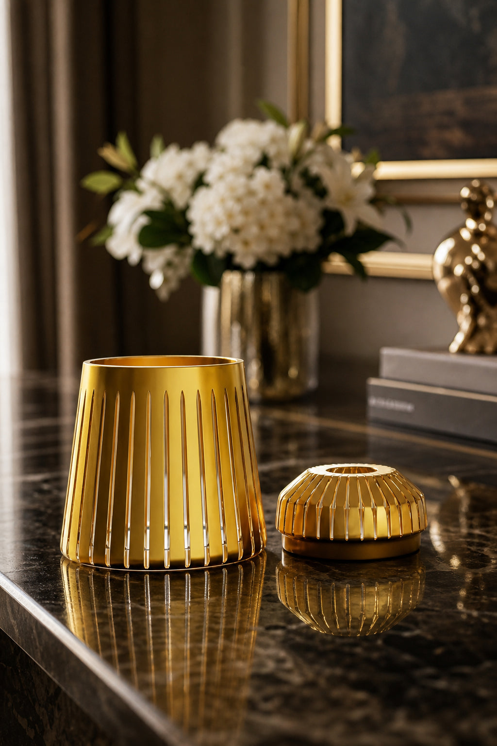 Kesme Kristal Kapaklı Peçetelik - Merkür Pearl Vertical Desen Sunumluk, 1 Adet