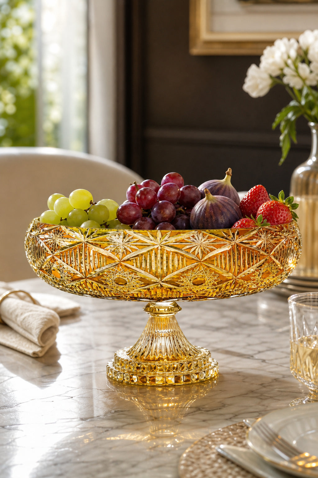 Kristal Sunumluk Kase 28 cm - Avangart Vizyon Dekoratif Sofra Kasesi, 1 Adet