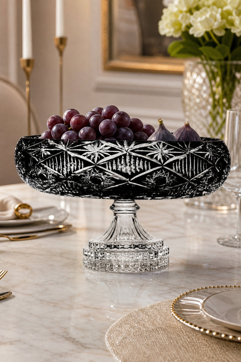 Kristal Sunumluk Kase 28 cm - Avangart Vizyon Dekoratif Sofra Kasesi, 1 Adet