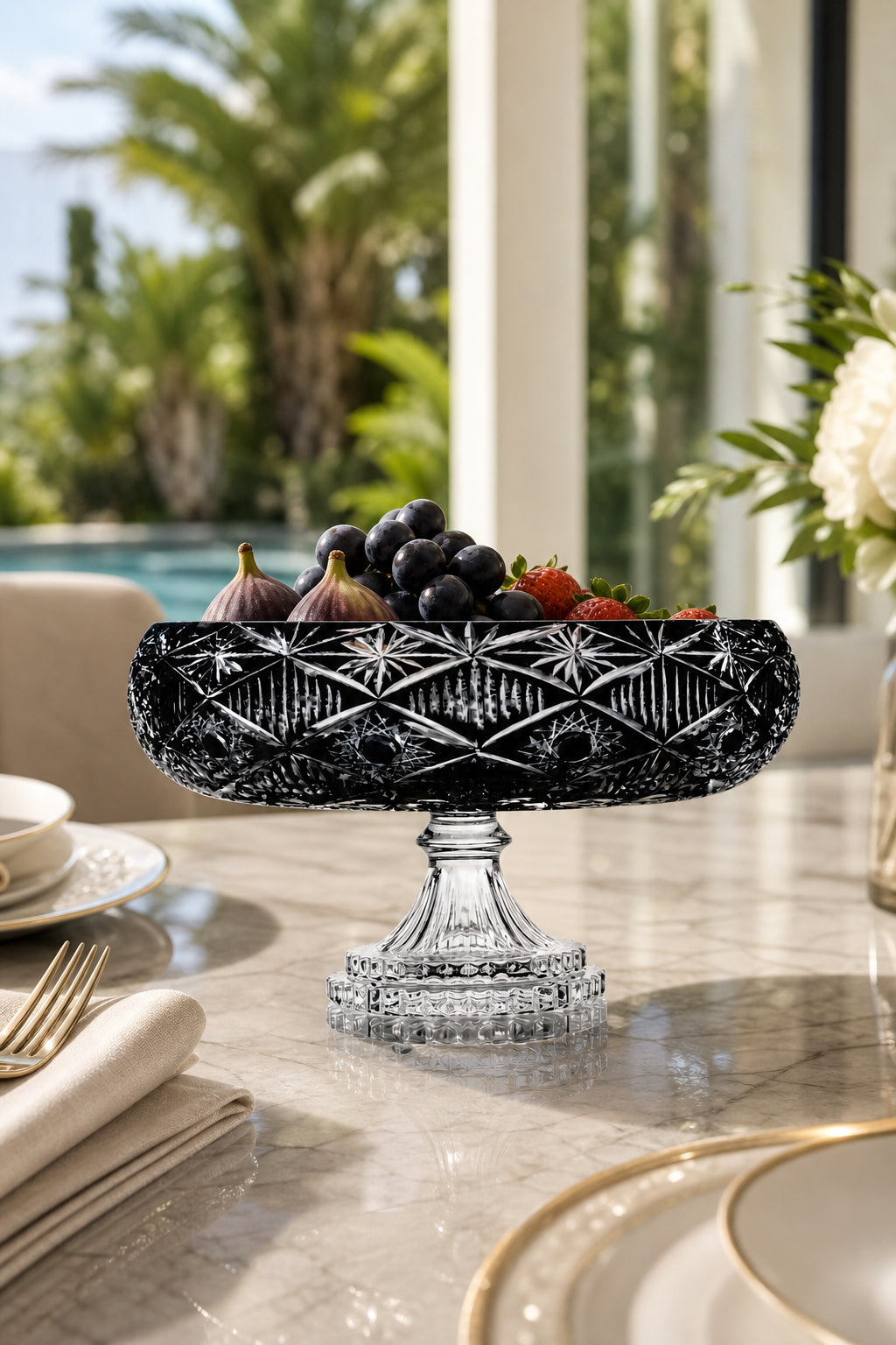 Kristal Sunumluk Kase 28 cm - Avangart Vizyon Dekoratif Sofra Kasesi, 1 Adet