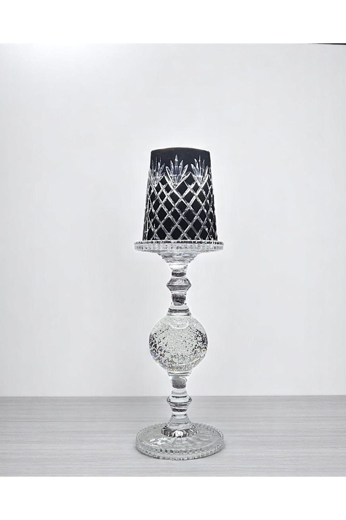 El Yapımı Kristal Vintage Dekoratif Mumluk