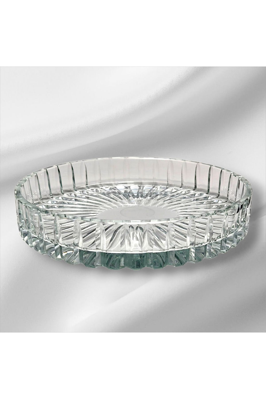 El Yapımı Kristal Vertical Kesim 25 Cm Dekoratif Sunumluk Kase