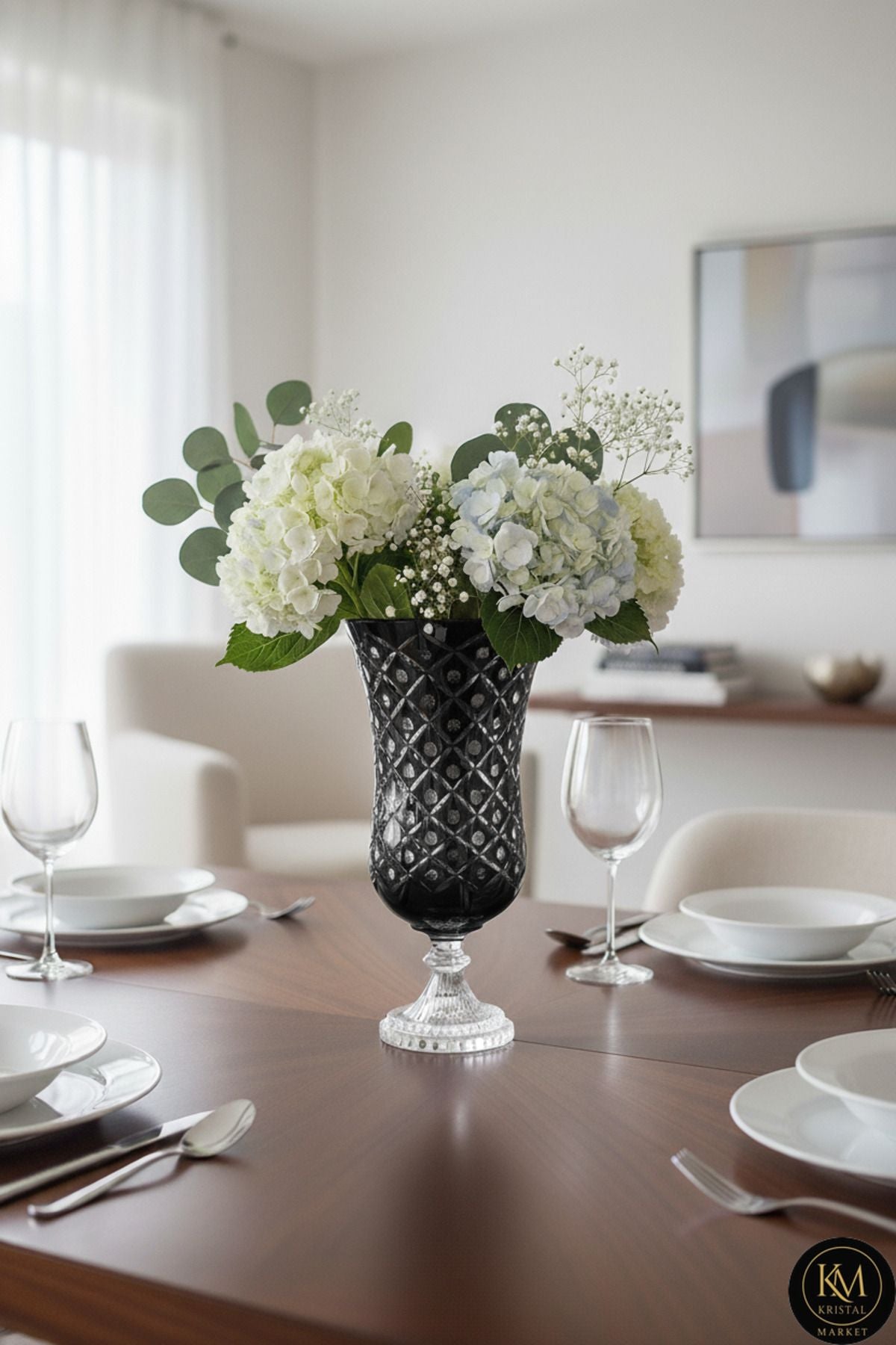 Lüks Kristal Saray Vazo