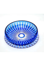 El Yapımı Kesme Kristal Vertical Desen 28 Cm Dekoratif Sunumluk Sofra Sunum Kasesi