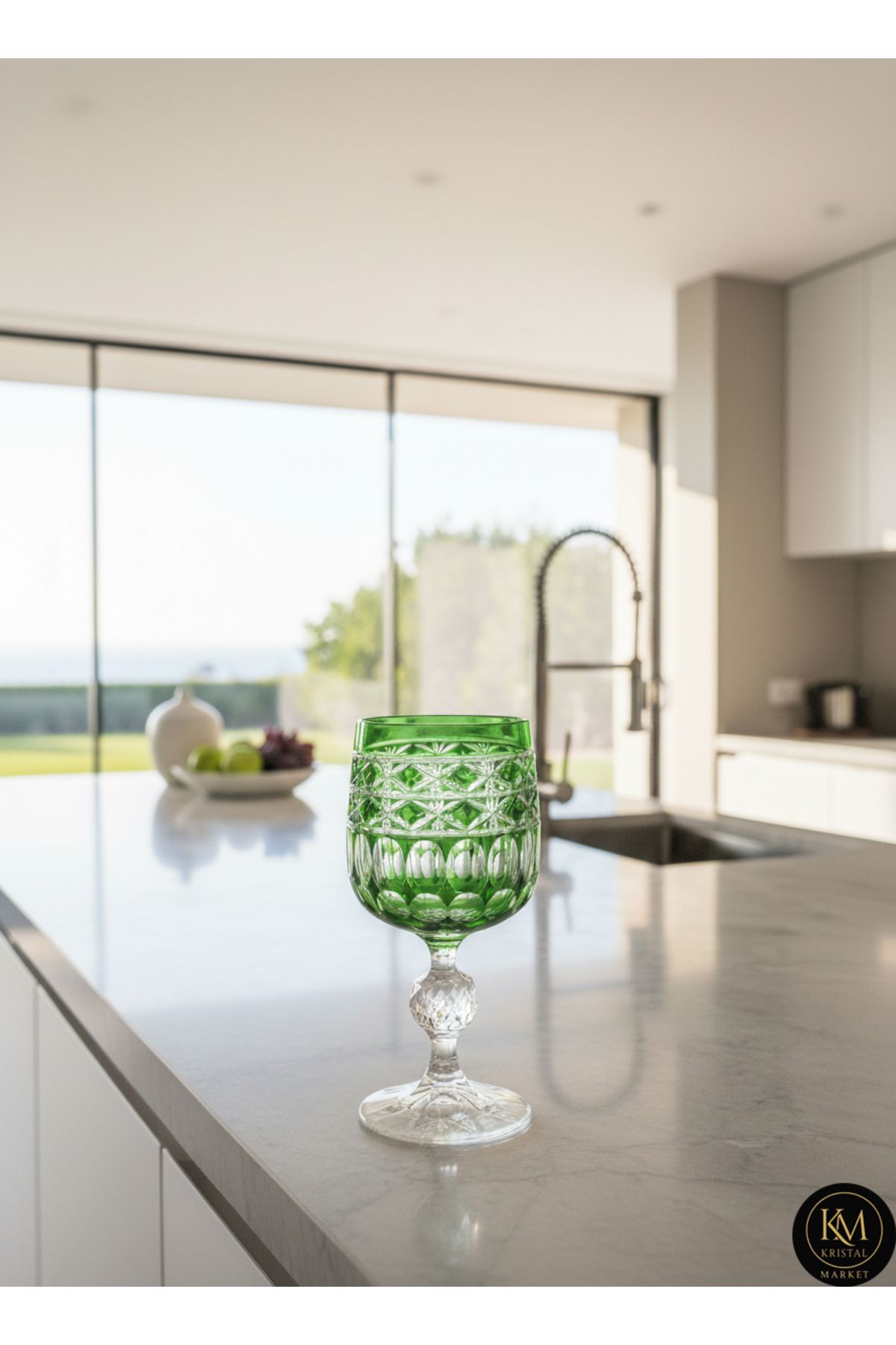 El Yapımı Kristal Haven Desen Bardak Ürün ana görseli