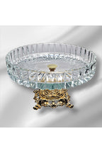 El Yapımı Kesme Kristal Vertical Kesim 25 Cm Dekoratif Sunumluk Kase