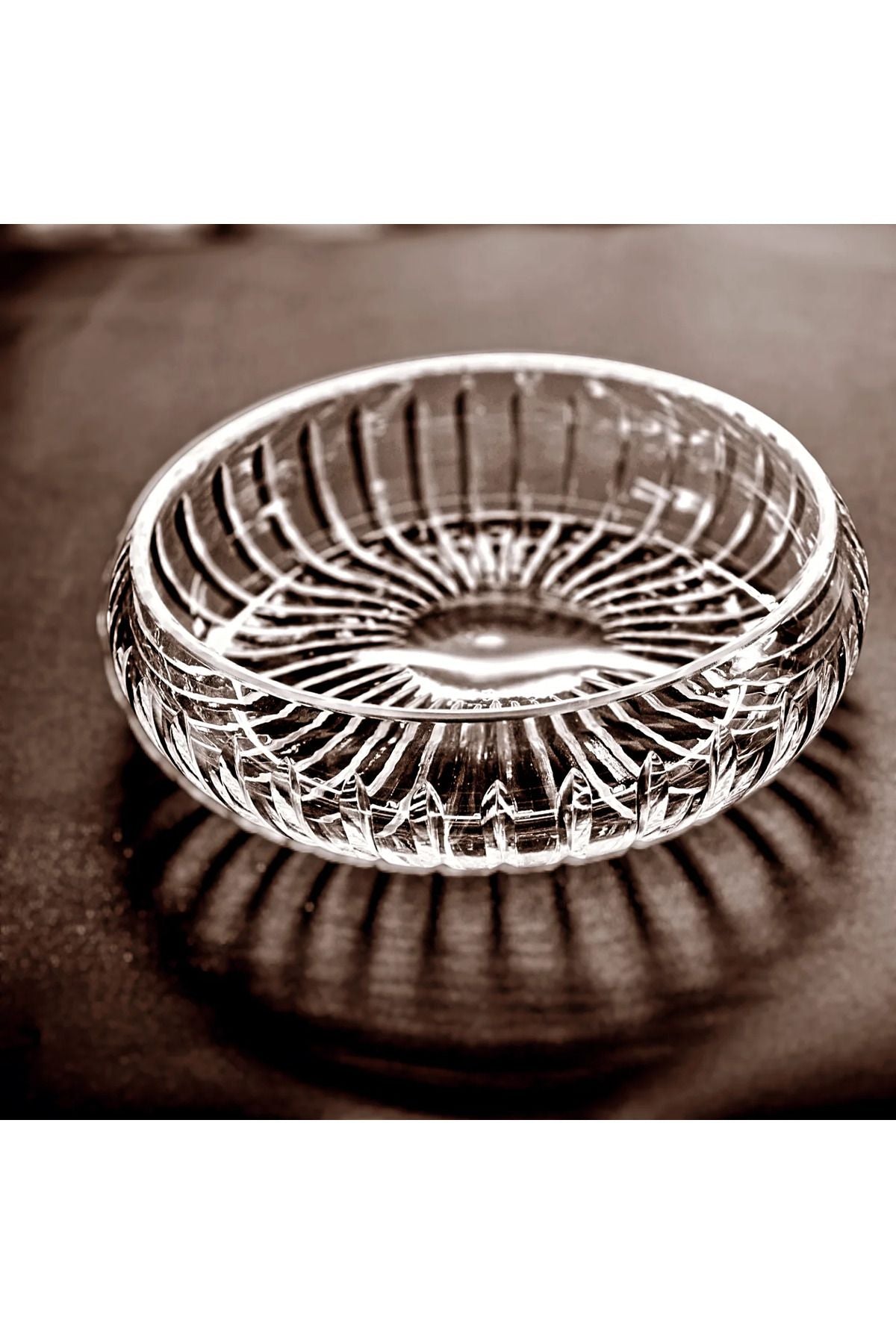 28 CM Özel Yapım Dik Kesme Kristal Kase