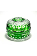 El Yapımı Kesme Kristal Royal Desen Dekoratif Sunumluk Kapalı Peçetelik Mumluk